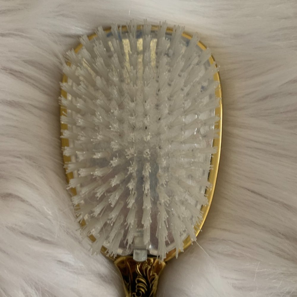 vintage gold hair brush - Picture 5 of 12